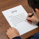 어버이날 감사 편지를 쓰는 초등학생의 모습, 정성스럽게 편지지에 글을 적고 있다.