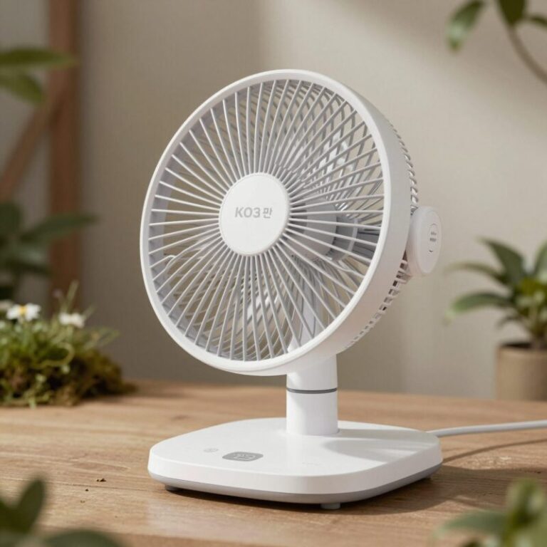 플러스마이너스제로 테라스팬 K030 무선 선풍기 화이트 그레이