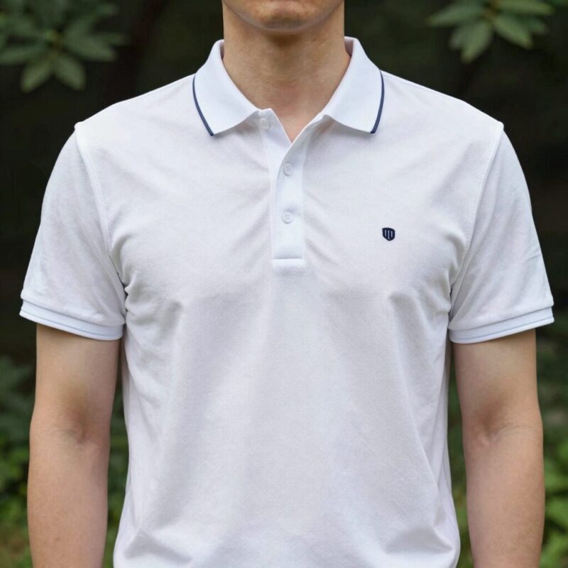 여름 폴로반팔티 고르는법 1 여름 폴로 반팔티의 냉감 원사와 통기성 구조를 설명하는 이미지