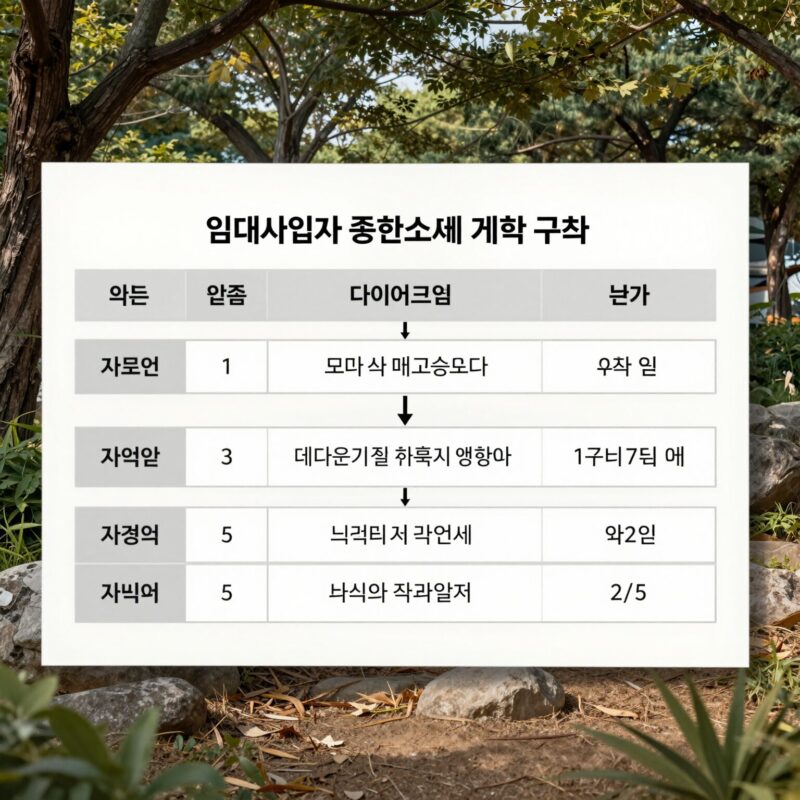 임대사업자 종합소득세 신고 핵심 전략 1 임대사업자 종합소득세 계산 구조 다이어그램