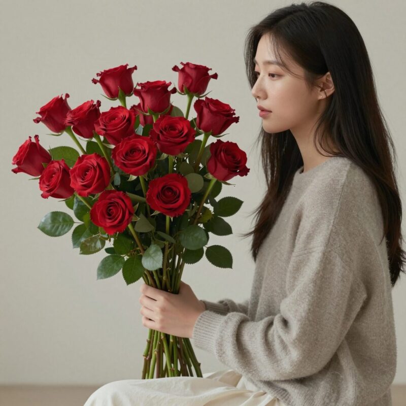 5월 14일 로즈데이에 어울리는 붉은 장미 꽃다발