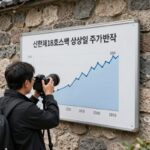 신한제18호스팩 상장일 주가 변동 차트