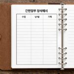 간편장부 쉽게 시작하는 법 간편장부 작성 예시 표 - 수입 지출 날짜별 기록 양식