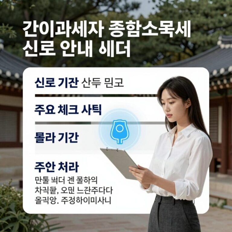 간이과세자 종합소득세 신고 안내, 신고 기간과 주요 체크 사항