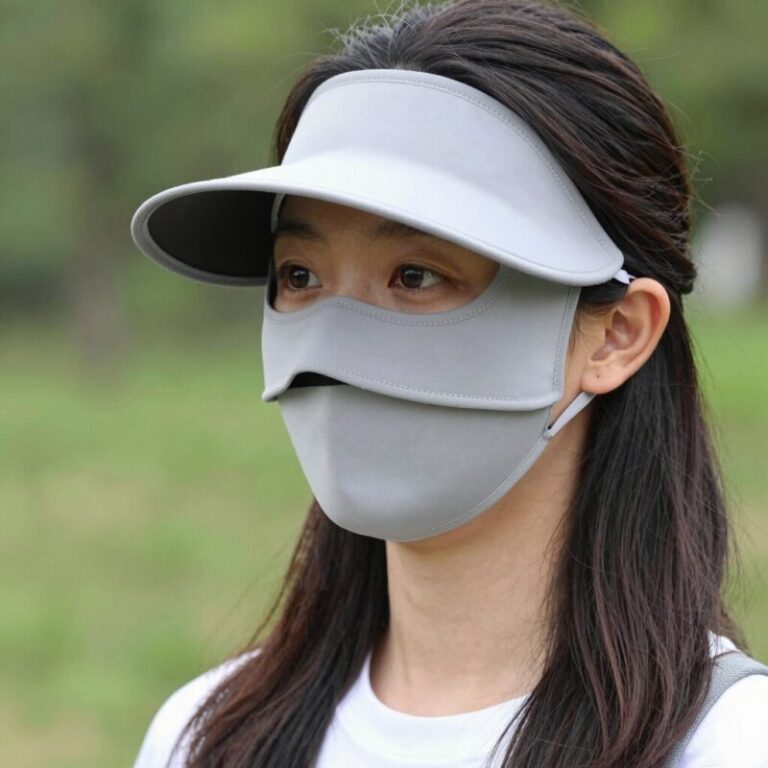 얼굴햇빛가리개 야외활동 착용 모습 자외선 차단 마스크 종류별 비교