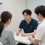 수원센텀병원 여석곤 원장이 환자와 상담하며 진료하는 모습