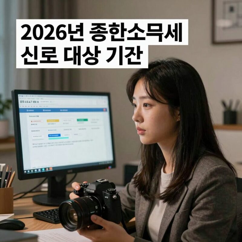 2026년 종합소득세 신고 대상과 기간 요약