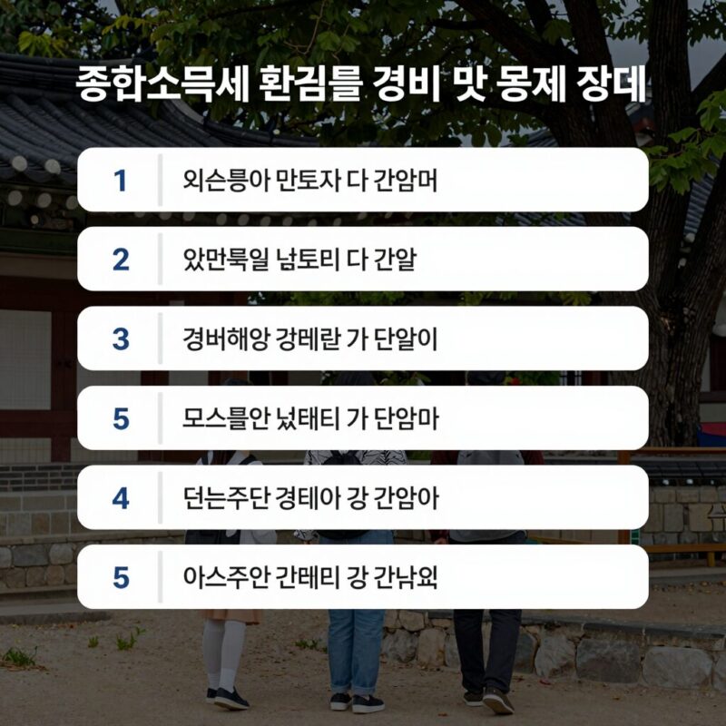 종합소득세 환급을 위한 경비 및 공제 항목 정리 이미지