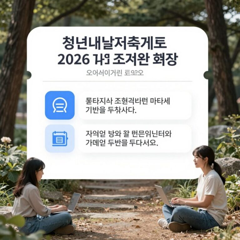 청년 내일저축계좌 2026 지원 조건과 혜택을 표로 정리한 이미지
