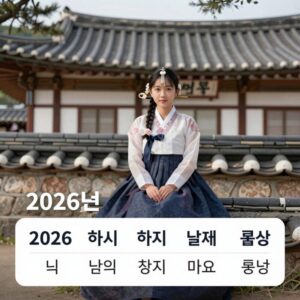 2026년 하지 날짜와 풍습을 설명하는 이미지