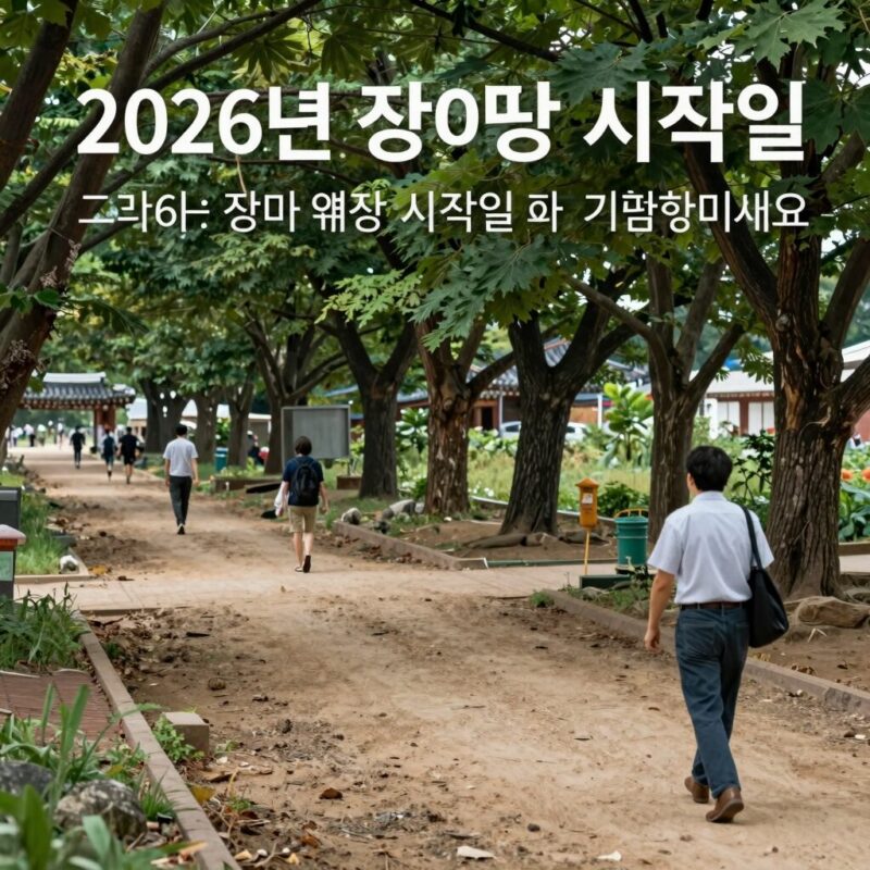 2026 장마 시작일 1 2026년 장마 예상 시작일과 기후 변화 정보
