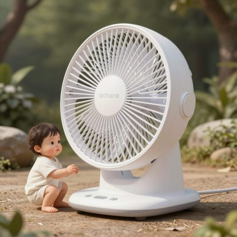 아기와 함께 안전하게 사용할 수 있는 날개없는 선풍기