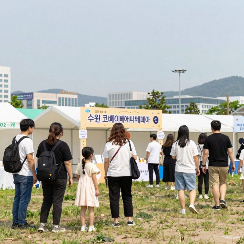 2026년 7월 양주 지니 베이비 키즈페어와 수원 코베 베이비페어 일정과 장소를 안내하는 이미지