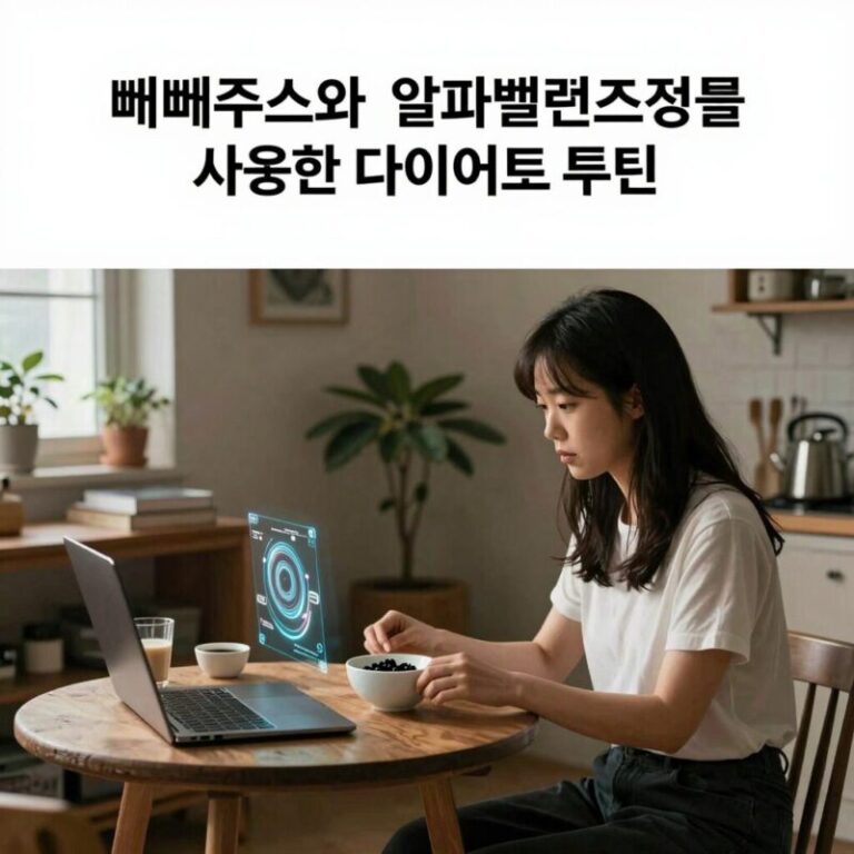 빼빼주스와 알파밸런스정을 함께 사용한 다이어트 루틴 설명 이미지