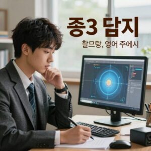 백발백중 영어 중3 답지 표지와 구성 예시
