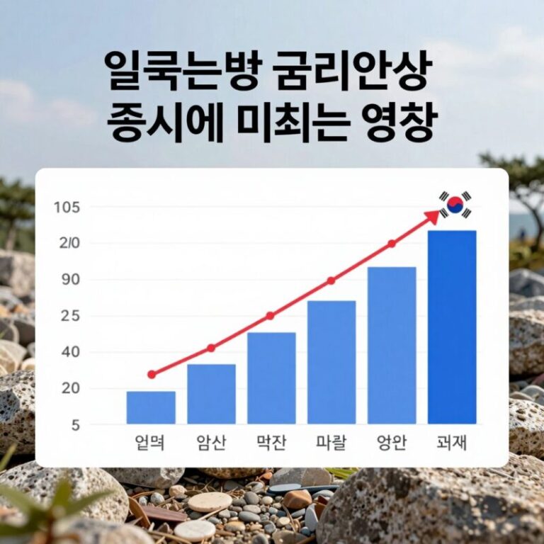 일본은행 금리인상이 한국 증시에 미치는 영향 분석 차트