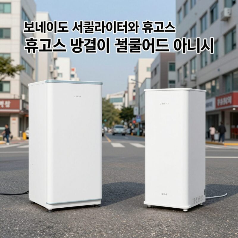 보네이도 서큘레이터와 휴고스 벽걸이 서큘레이터 비교 이미지
