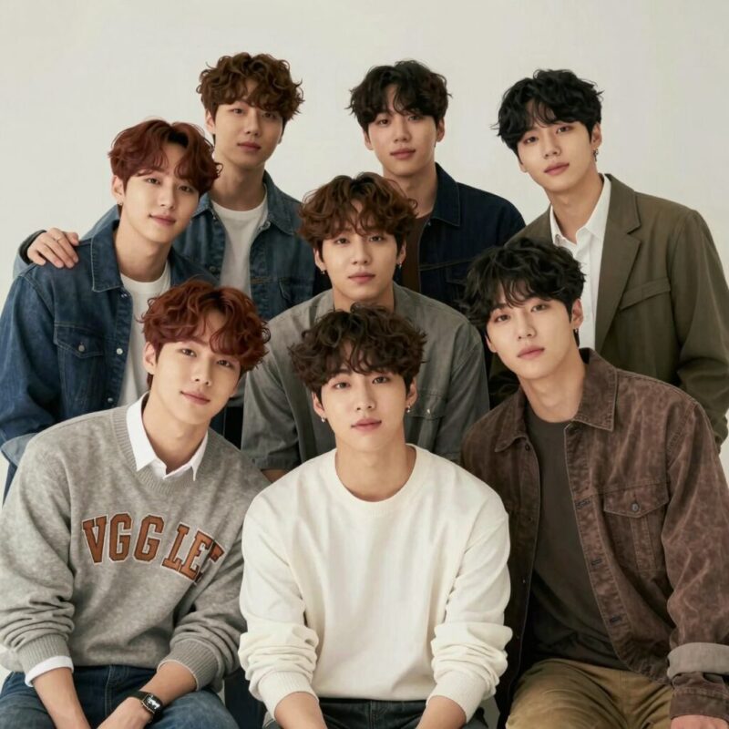 BTS 멤버 7명이 함께 찍은 가족 사진