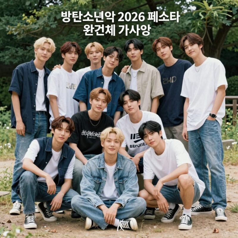 BTS 13주년 페스타 일정과 부산 콘서트 1 방탄소년단 2026 페스타 완전체 가족사진 13장 중 한 컷