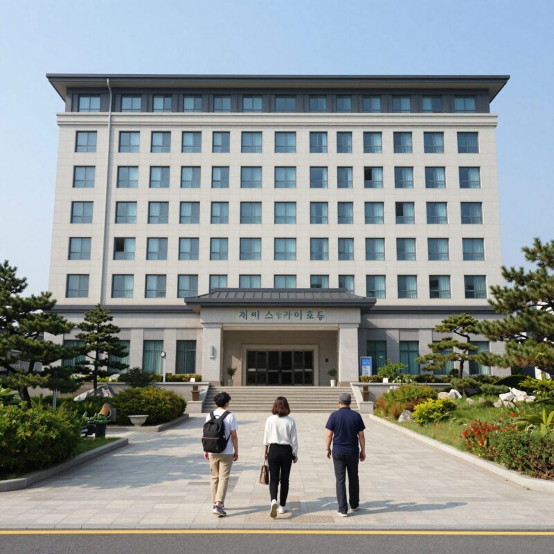 캐리비안베이 근처 숙소 용인자연휴양림 라마다 스카이호텔 비교 사진