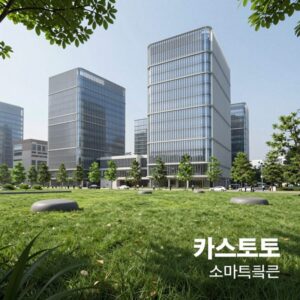 카스트로프 스마트시티의 현대적인 건축물과 녹지 공간