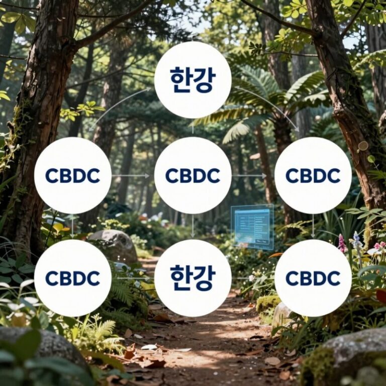 CBDC 프로젝트 한강 구조도와 관련 기업 로고