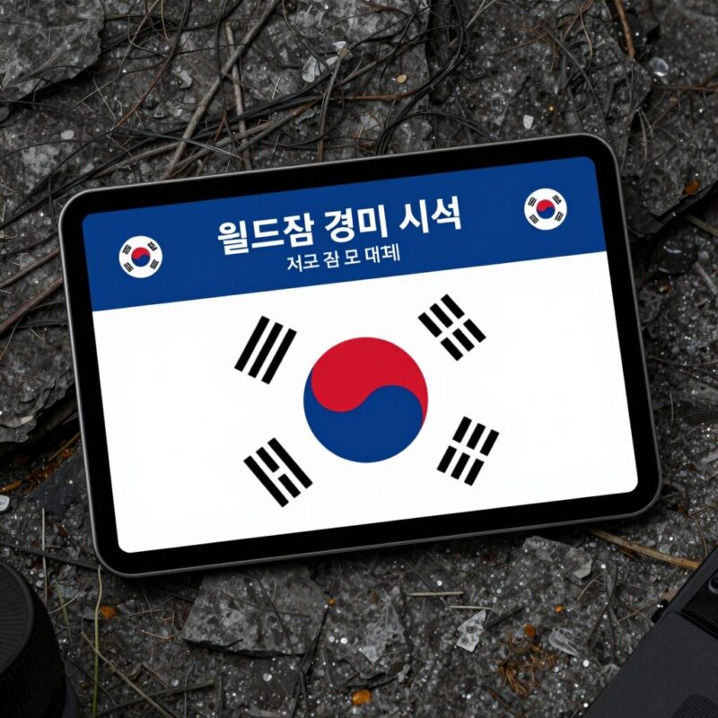 치지직 앱에서 월드컵 한국 경기를 시청하는 화면