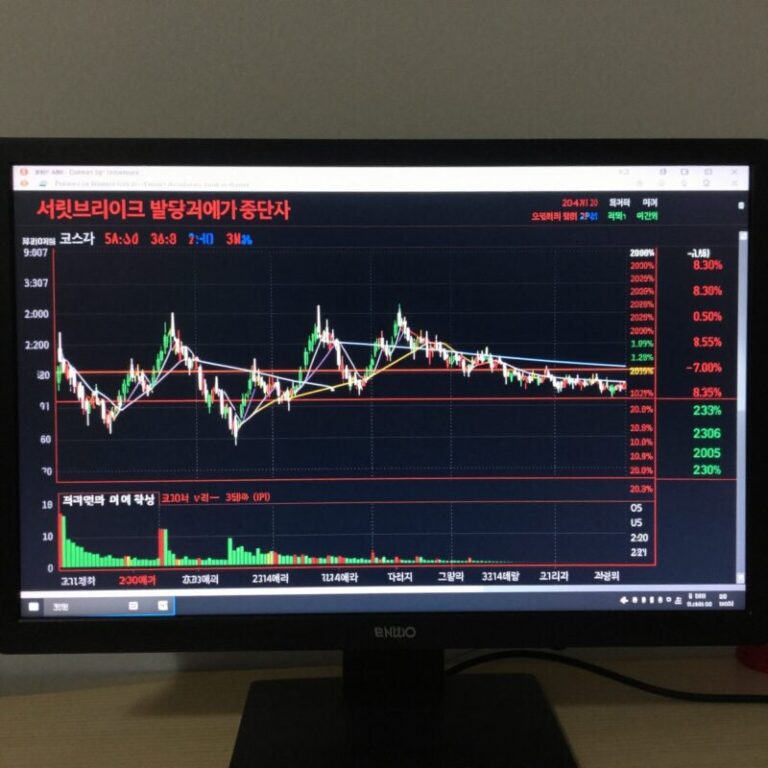 서킷브레이크 발동으로 거래가 중단된 코스피 차트 화면