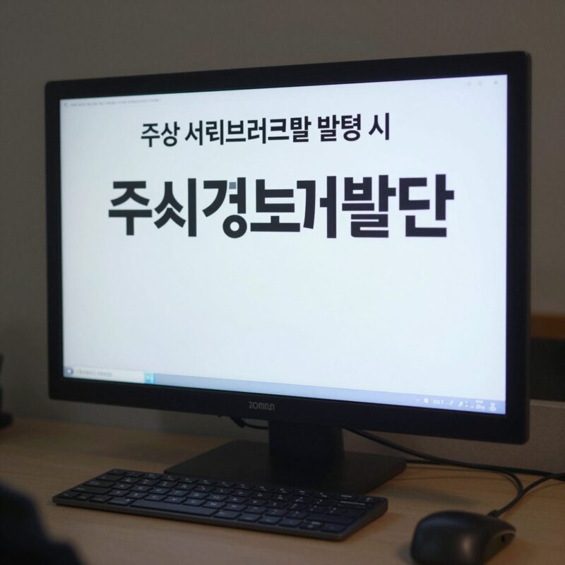 서킷브레이크 뜻과 발동시 대처법 1 주식 서킷브레이크 발동 시 거래 중단 화면