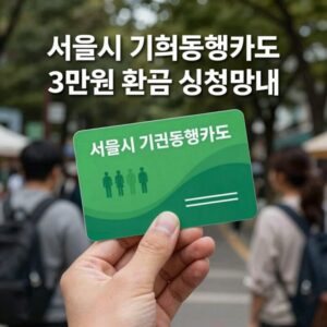 서울시 기후동행카드 3만원 환급 신청 방법 안내 이미지