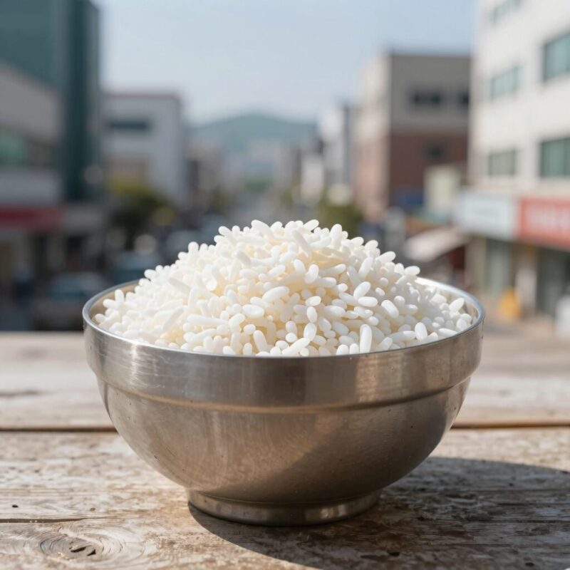 시원한 냉모밀 그릇과 고명