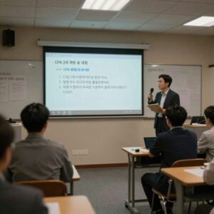 CPA 2차 시험 대비 실전 문제풀이 연습 장면