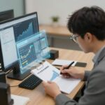 디스클로저 데이 투자 전략 Investor analyzing financial report on disclosure day
