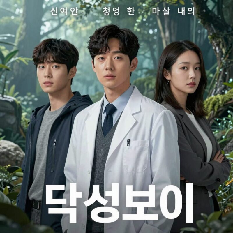 닥터섬보이 포스터 이재욱 신예은 청량한 섬 배경