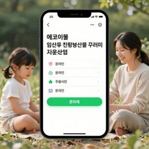 에코이몰 임산부 친환경농산물 꾸러미 지원사업 온라인 신청 화면