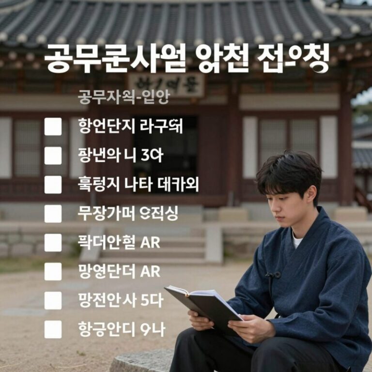 공무원시험 입실 준비물 사전 점검 리스트 이미지