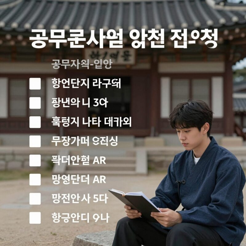 2026 공무원시험 입실 체크리스트 1 공무원시험 입실 준비물 사전 점검 리스트 이미지