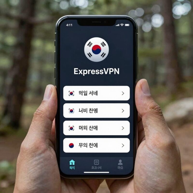 2026 월드컵 보는곳 총정리 1 ExpressVPN 앱에서 한국 서버 선택 화면