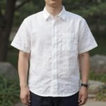 지오다노 린넨셔츠 여름 필수 지오다노 린넨셔츠 화이트 연청 반바지 코디 예시