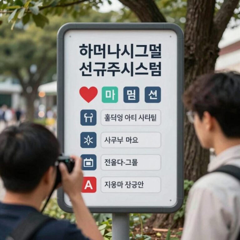 하트시그널 정규리그 신호표 시스템 설명 이미지