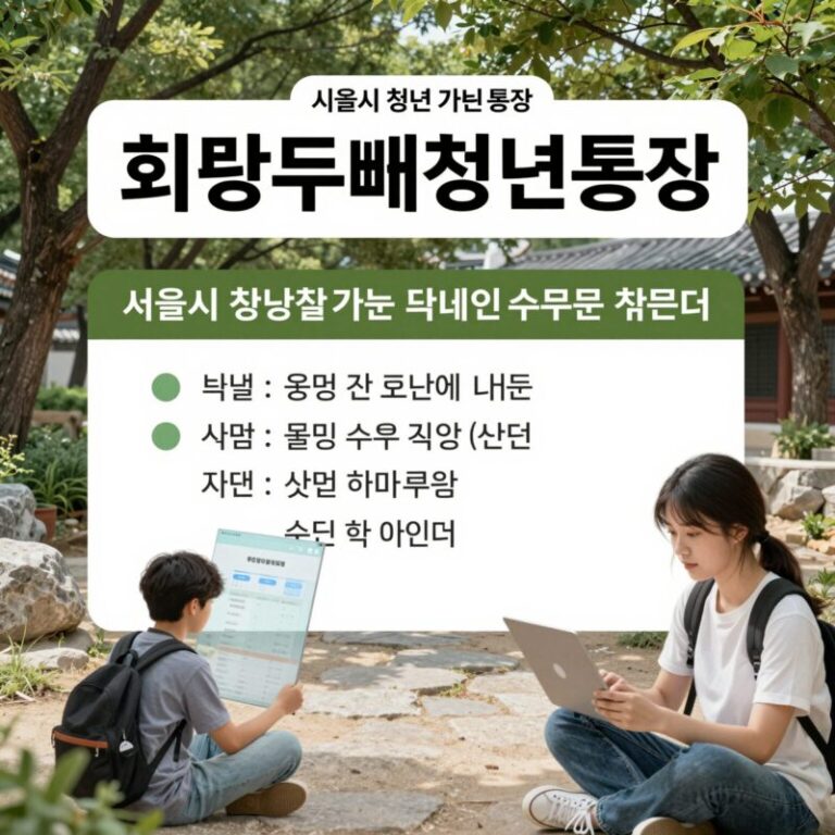 희망두배청년통장 안내 포스터 서울시 청년 지원 사업