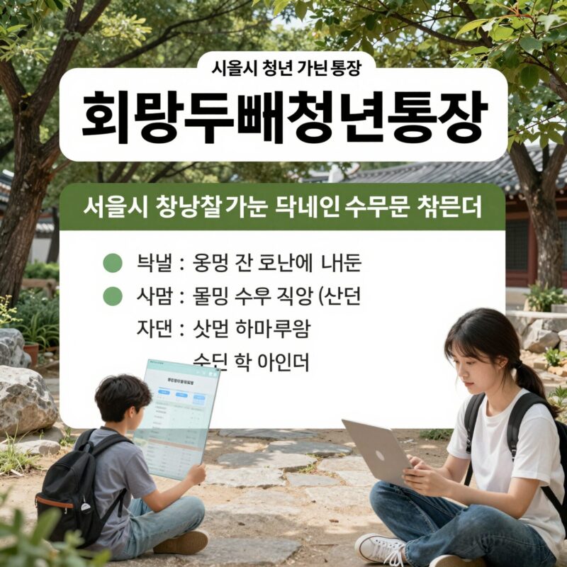 희망두배청년통장 조건과 혜택 1 희망두배청년통장 안내 포스터 서울시 청년 지원 사업
