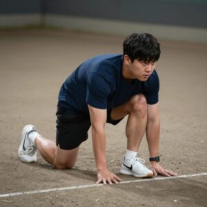 그라운드에서 포즈를 취하는 황인범 선수