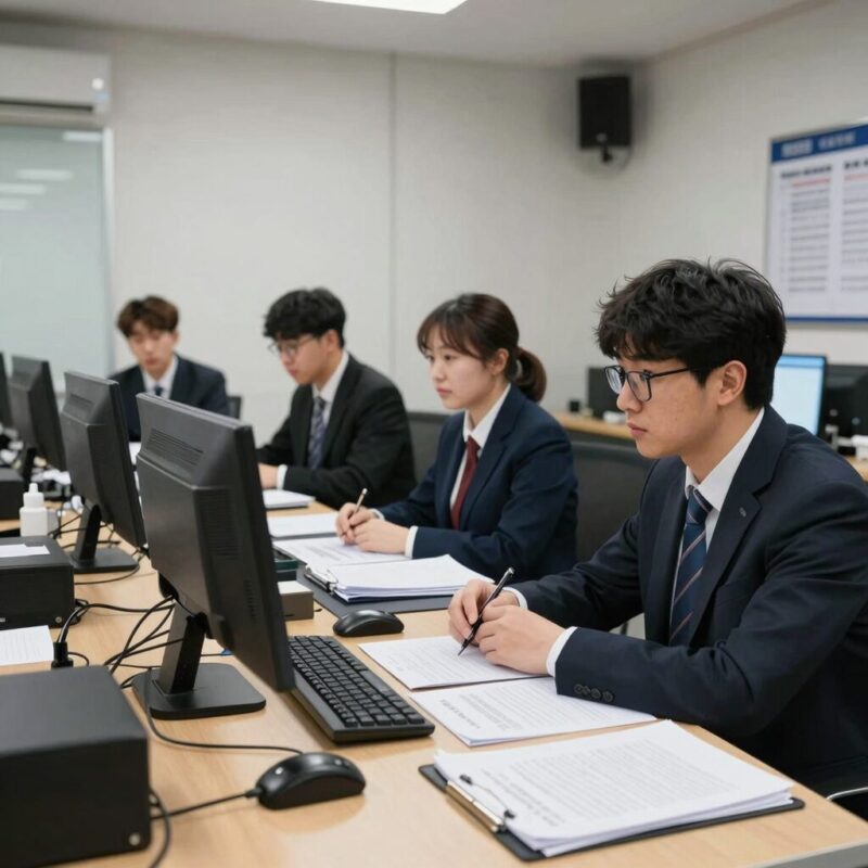 화성시장 집무실에서 시정 업무를 검토하는 모습