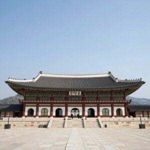 천안 독립기념관 겨레의 탑 전경, 웅장한 건축물과 푸른 하늘