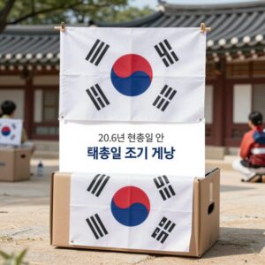 2026년 현충일 택배 배송 여부와 태극기 조기 게양 안내 이미지
