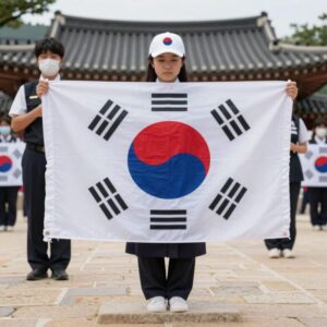 현충일 조기 게양 방법과 태극기 게양대 사진