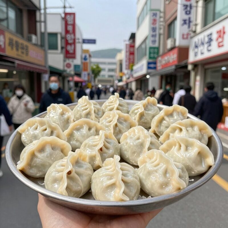 신설동 장만만두 육즙만두와 고기만두 접시