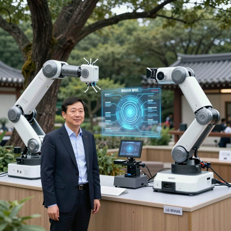 젠슨황 엔비디아 CEO 방한과 LG 로봇 관련주 로보스타 로보티즈 급등 차트