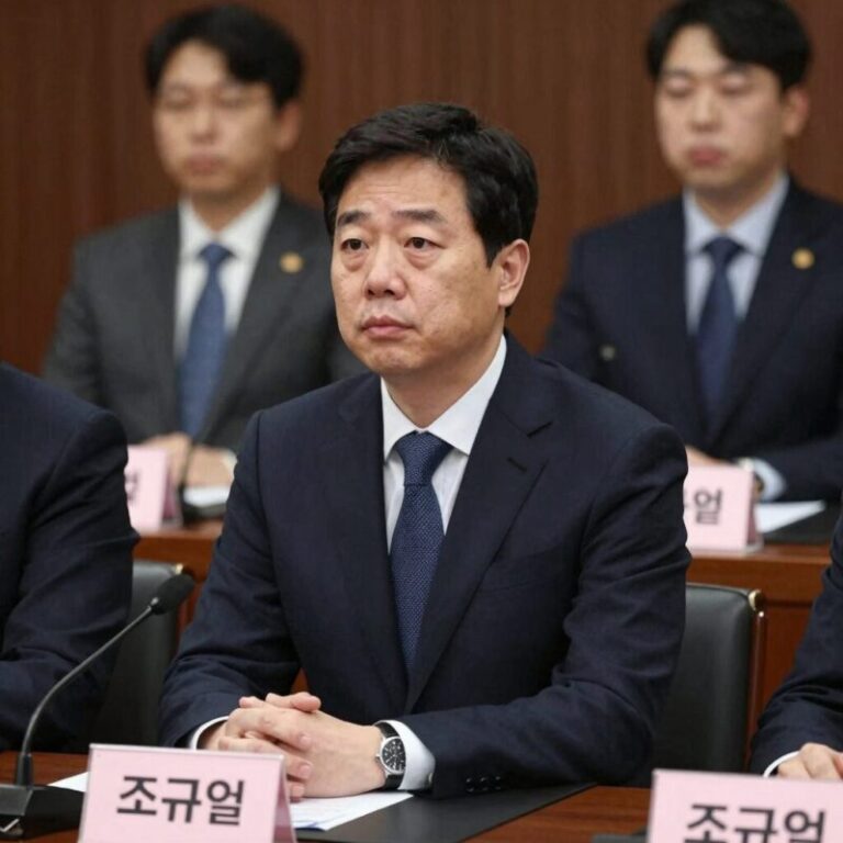 조규일 진주시장이 국민의힘 탈당을 발표하며 기자회견을 진행하는 모습